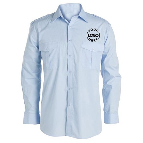 Long Sleeve Blue Uniform Shirt